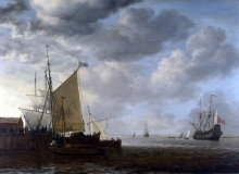 212/vlieger, simon de - a view of an estuary
